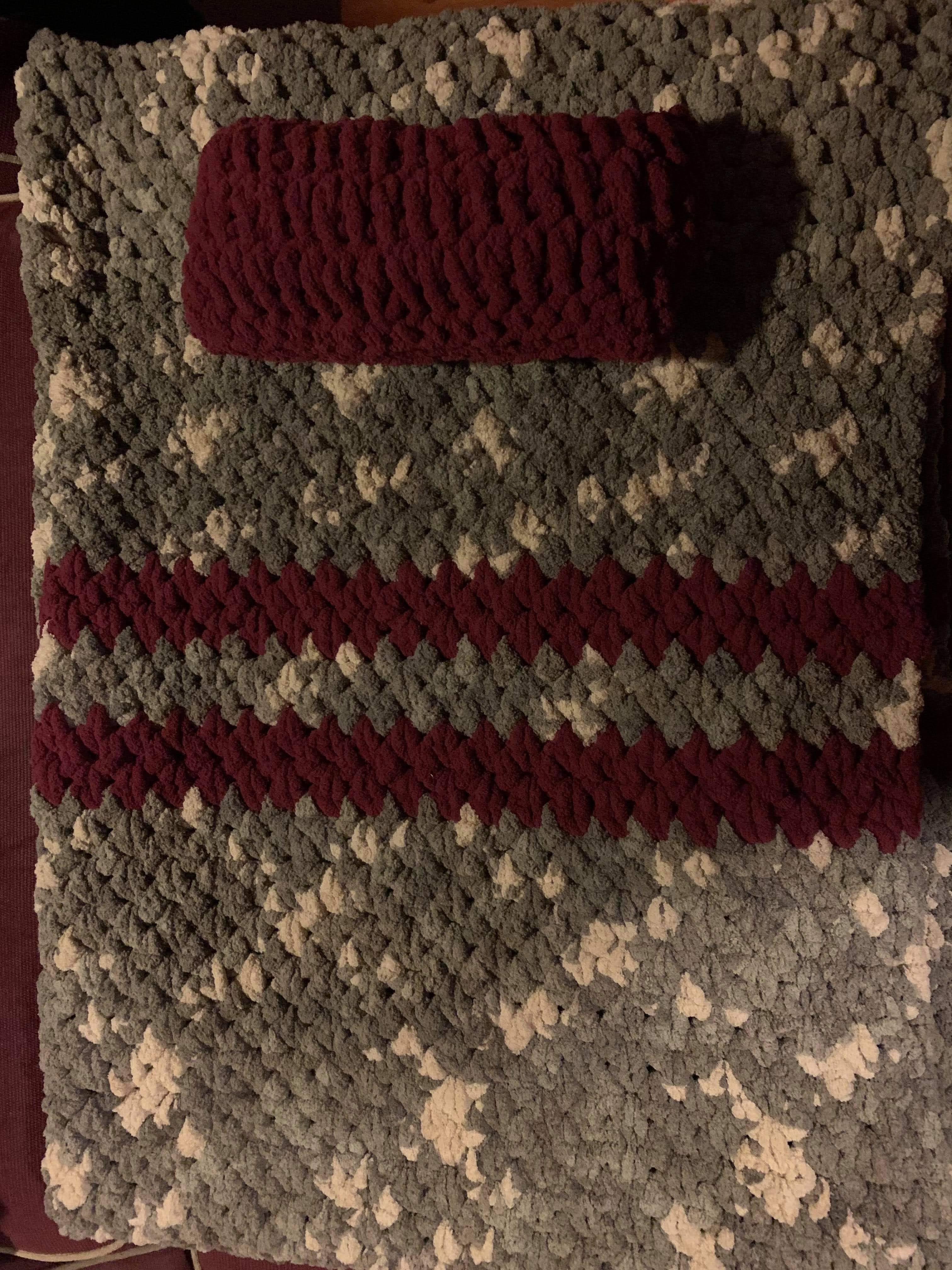 Chunky Granite Stitch Blanket