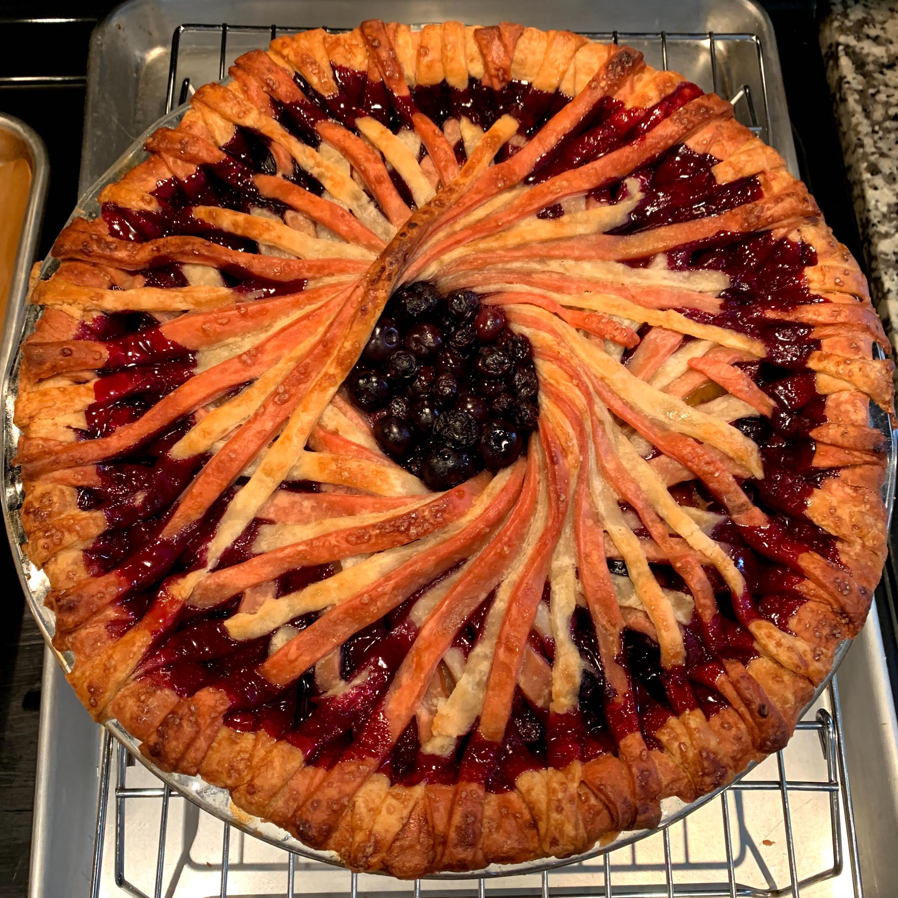 Fourth of July Blueberry Pie